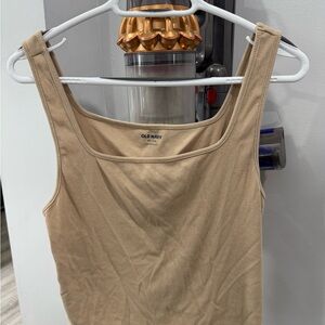 Old Navy Women's Beige Ribbed Tank Top